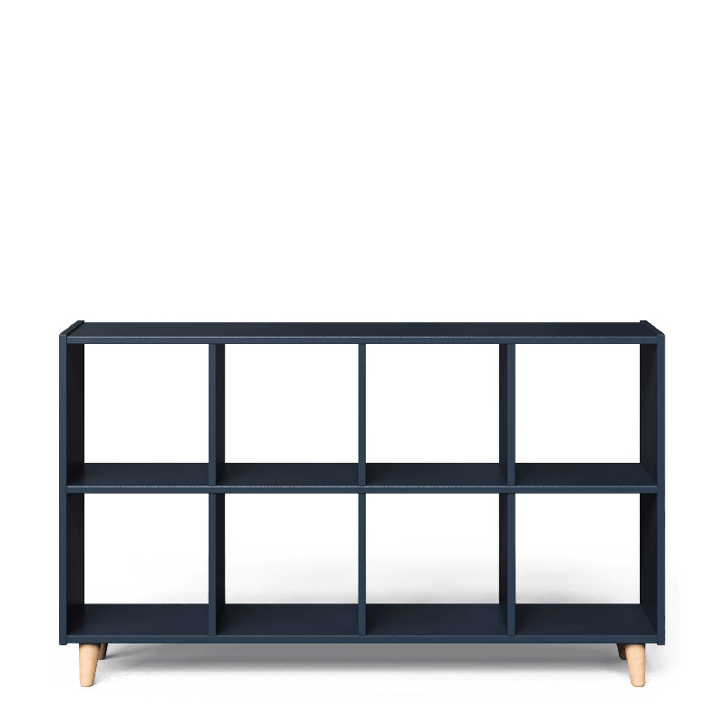 Six cubes horizontaux, H 31,7 po x l 54 po x P 11,8 po, Scandi - Bleu marine / Naturel