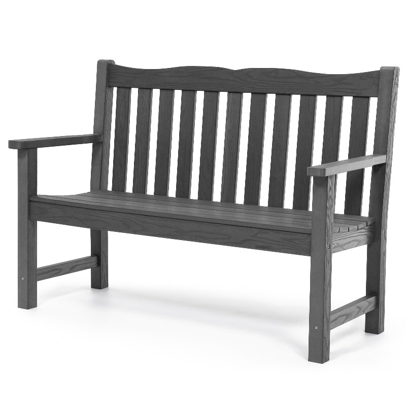 Banc d'extérieur imperméable 49 po 49 po, Gris