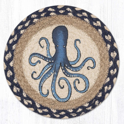  Octopus Garden Printed Round Trivet – 10" Coastal Kitchen Accent
