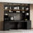 90.6" Large Dining Cabinet with LED Lights