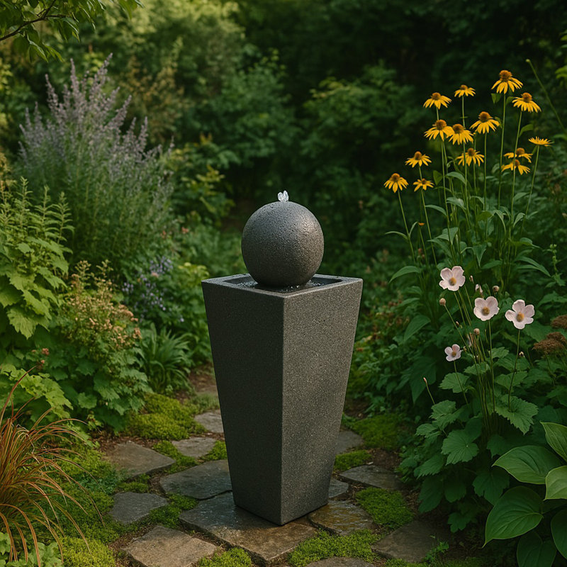 Outdoor Floor Fountain with Lights