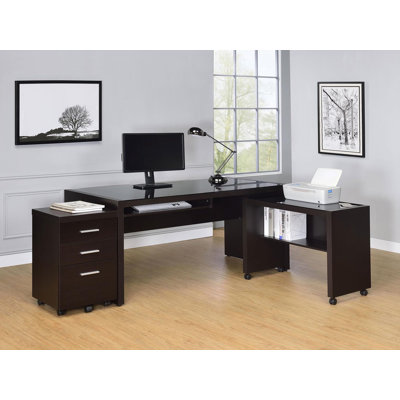Ensemble de bureau 3 pièces en cappuccino Orrego