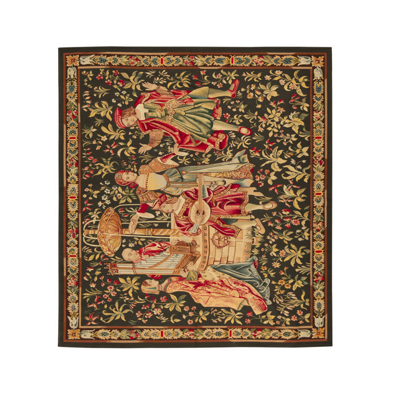 Hand-Knotted High-Quality Red/Black/Beige Area Rug