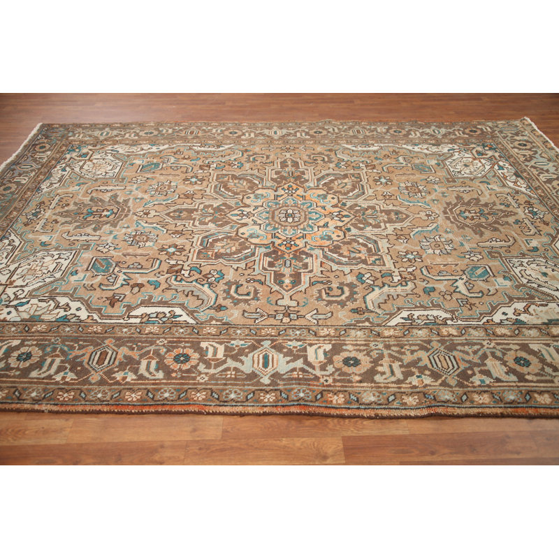 Tapis géométrique en laine 8 x 11