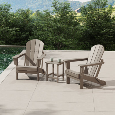 Chaise Adirondack pliante en plastique pour 2 personnes avec table Laguna