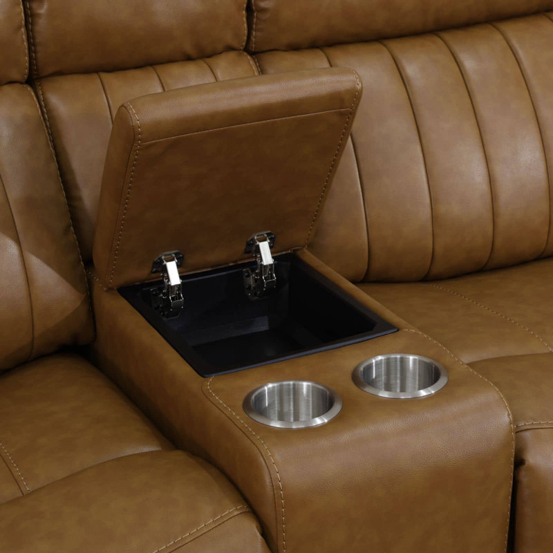 Canapé modulaire inclinable électrique avec console de rangement et lumière DEL Arial