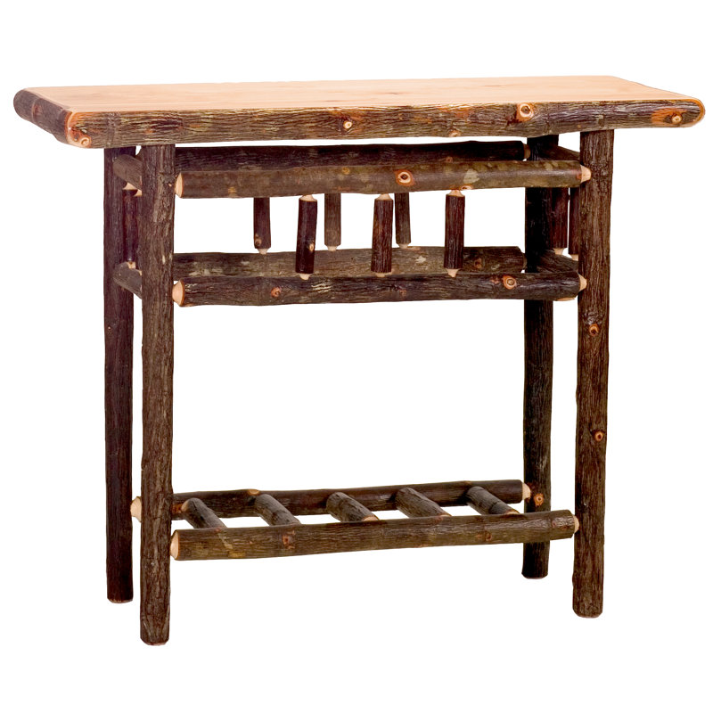 Fireside Lodge Hickory Open Sofa Table - Natural Hickory, Traditional