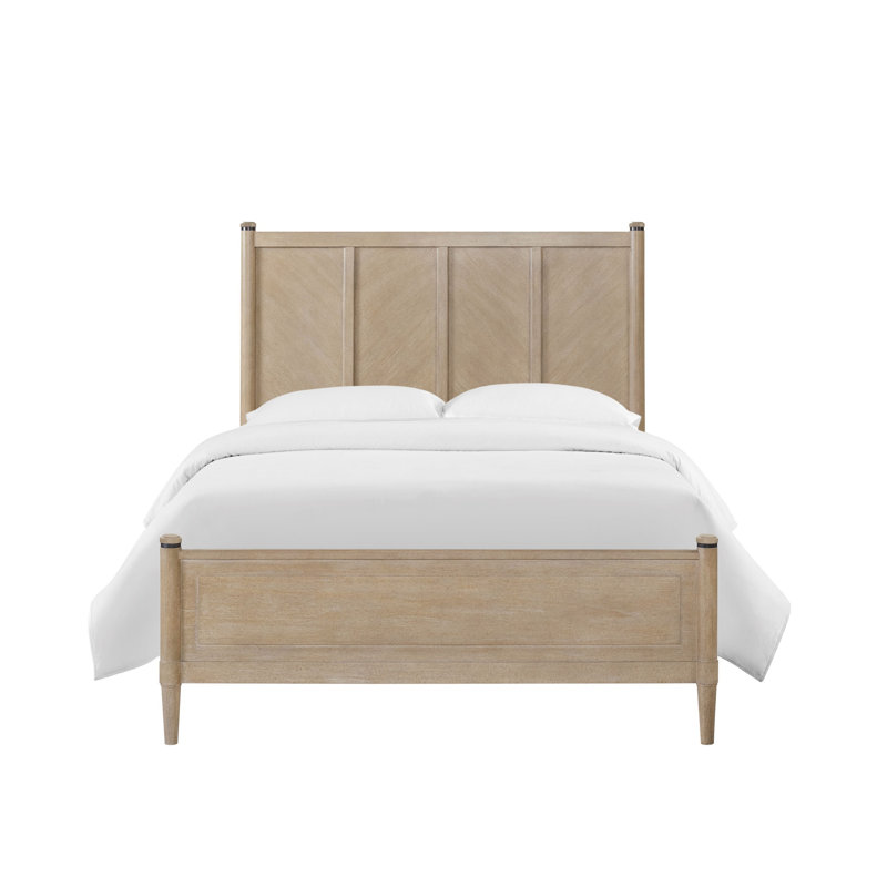Lo-Post Bed In Sand Coloured Finish, King