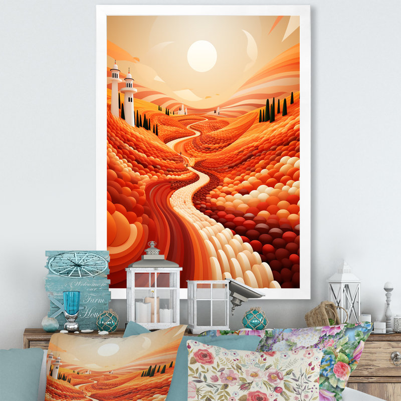 Orange River Reverence Dream 1, Cadre simple blanc, H 44 po x l 34 po x P 1,5 po