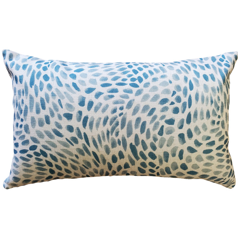  Polka Dots Throw Pillow, Blue
