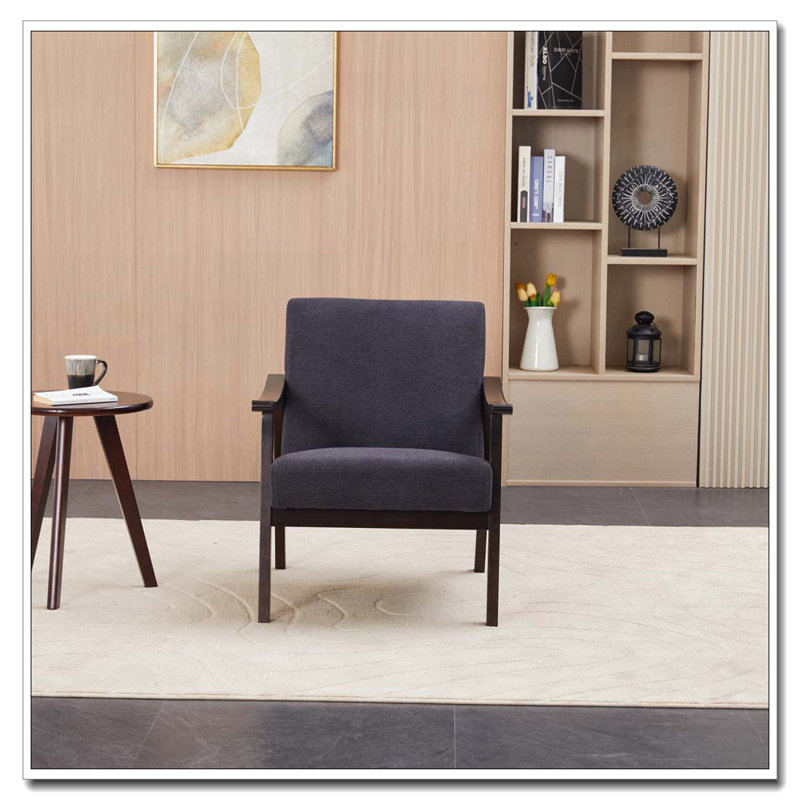 armchair with high back upholstered chair, Antique Black