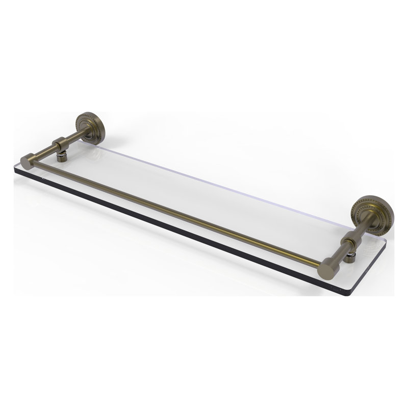 Étagère murale Marchmont, Laiton antique, 3" H x 22" W x 5" D