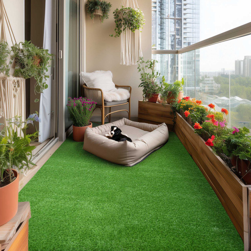 Tapis synthétique pour gazon synthétique Yescom, H 0,8 po x l 12 po x P 395,7 po, 0.8"
