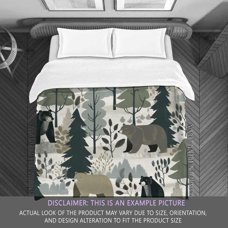 Bear Machine Printed Comforter, Twin Extra Long Comforter
