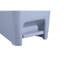 Poubelle à pédale en plastique Superio Slim, poubelle pour dessous de bureau, bureau, chambre à coucher, salle de bain, cuisine gris doux