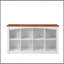 Organisateur de rangement à 8 cubes, bibliothèque cubique en bois à deux niveaux à 2 niveaux avec moulures décoratives, étagère à casiers ouverts, console basse pour salon, chambre à coucher, bureau