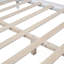 Base de lit plateforme en bois, lit plateforme de style rétro avec support en lattes de bois-1094921482