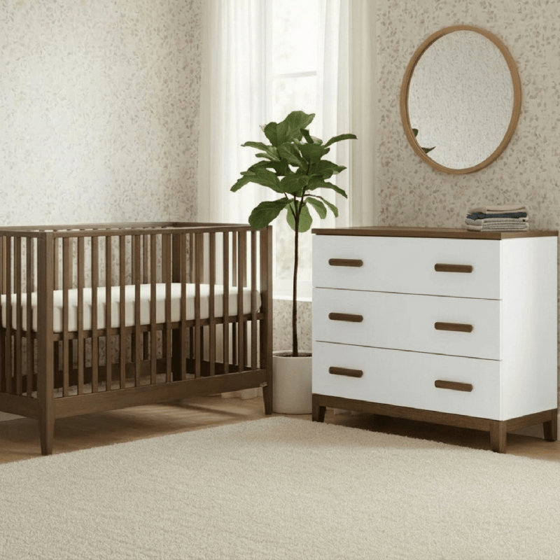 Lala Little 3-drawer dresser, White/Walnut