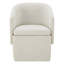Chaise de salle à manger rembourrée avec roulettes Temara Hauber (ensemble de 2)-115420150