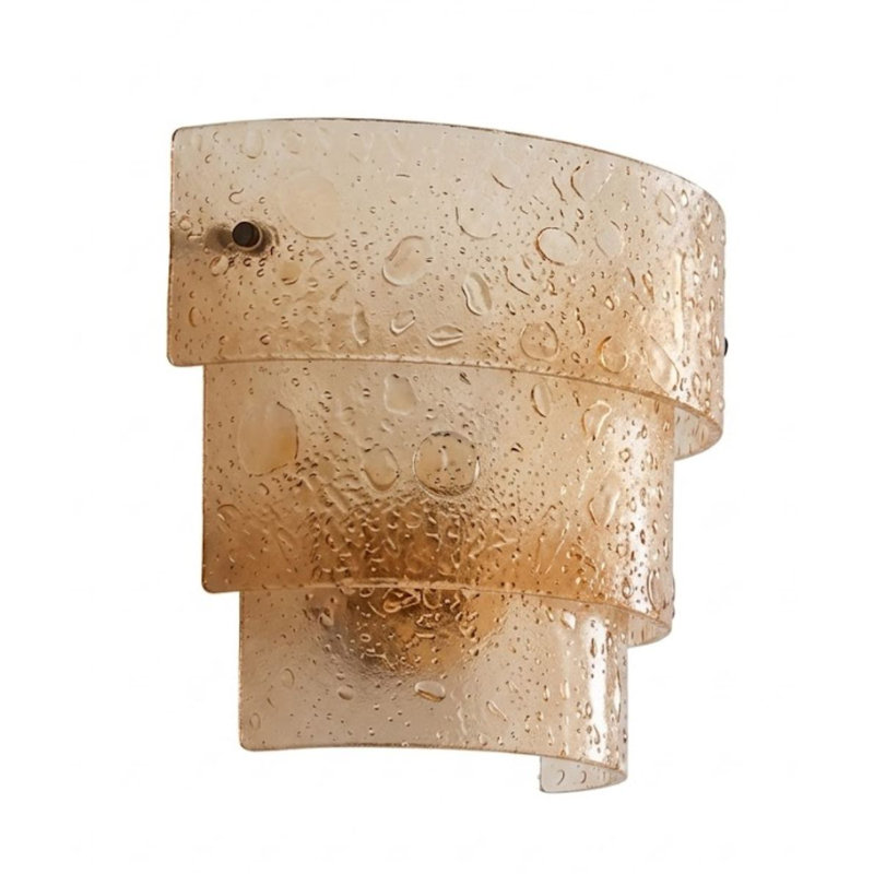 Applique murale 1 lumière en bronze à bulles avec abat-jour en verre bronze l 13 po Cirrus