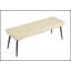 Banc rembourré en cuir de qualité supérieure et pieds en métal robuste-708725067