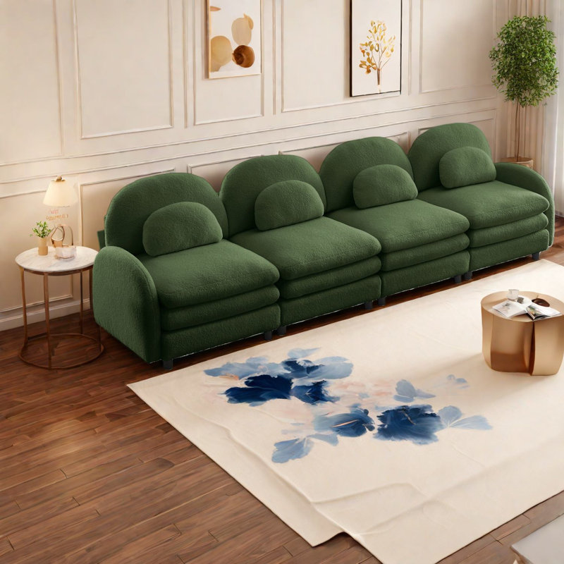 Canapés Cloud Comfort, canapé modulaire moderne 4 places Teddy pour la maison