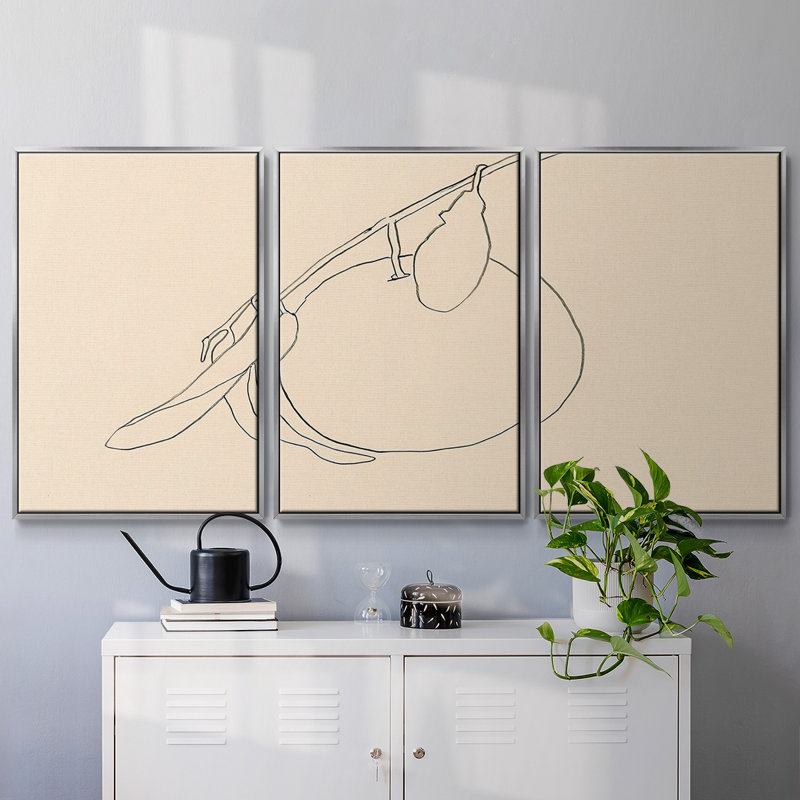 Citron Contour II 3 pièces, H 36 po x l 75 po x P 2 po, Argent