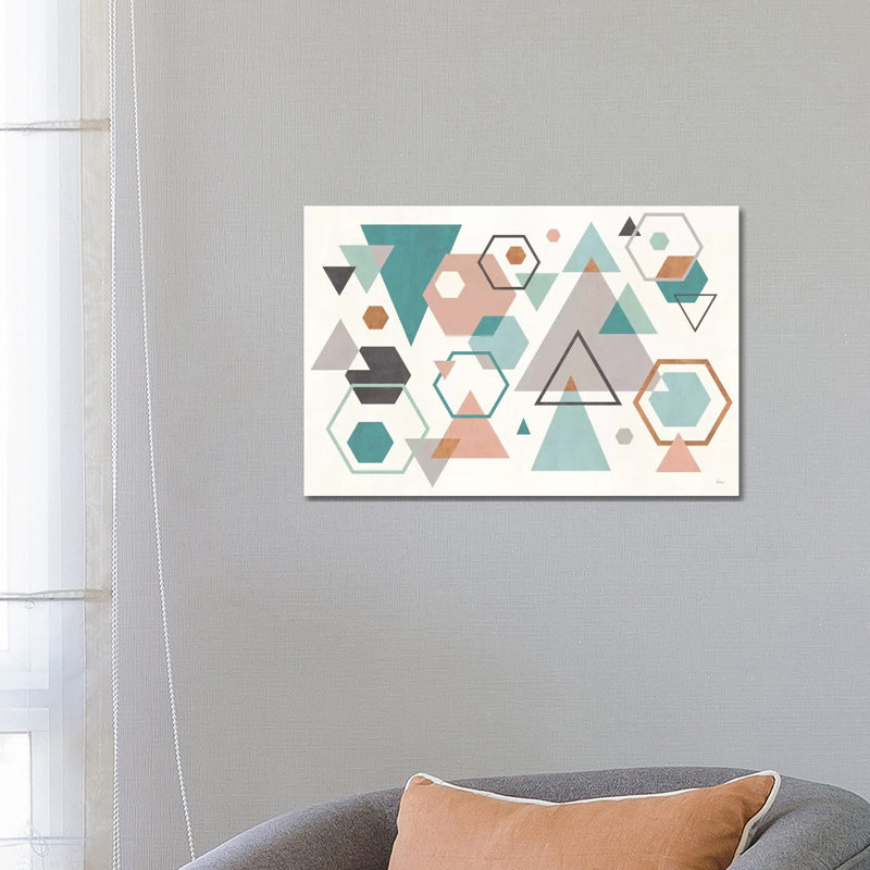 Abstract Geo I by Veronique Charron - Wrapped Canvas Print, 66.04 cm H x 45.72 cm W
