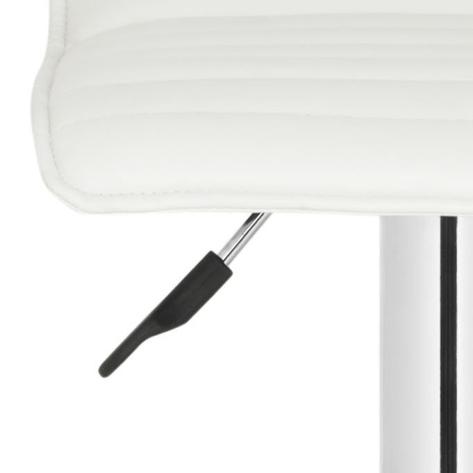 Annechien Swivel Upholstered Adjustable Height Counter Stool, White