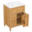 Meuble-lavabo 24 po avec lavabo, meuble-lavabo avec un tiroir rabattable et deux tiroirs, tablette réglable-683962913