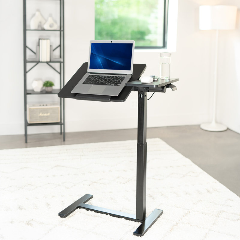 VIVO 28” x 16” Rolling Tilting Desk, Height Adjustable, 2 Caster Options