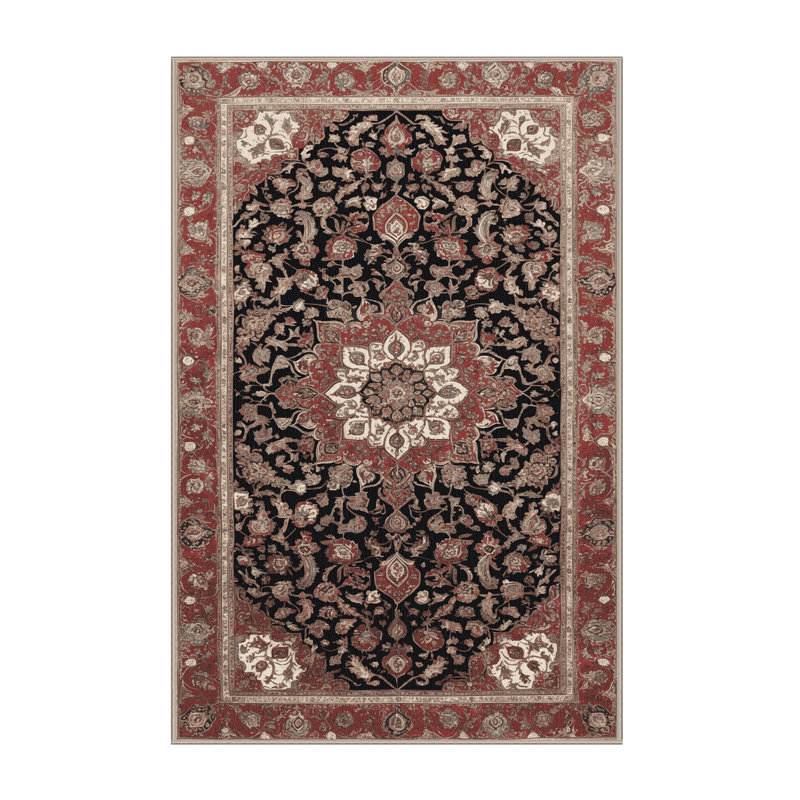 Tapis brun lavable à la machine, Rectangulaire 7 pi x 10 pi