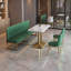 Banquette moderne en similicuir vert