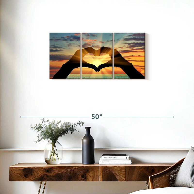 Love 3 pièces, H 32 po x l 15 po x P 1,25 po