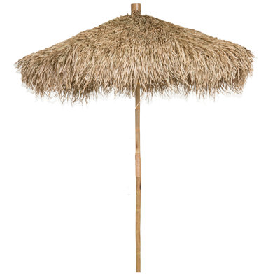 7 pi Parasol de patio en bambou Sea Grass