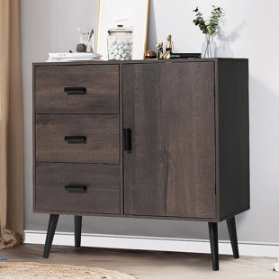  Iwell Storage Cabinet with 3 Drawers and Shelf