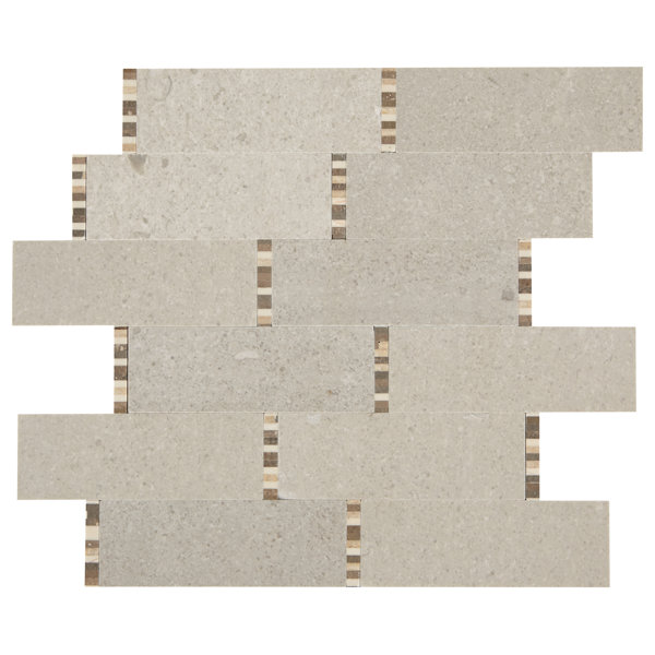 Itona Tile 11" x 13" Natural Stone Brick-Joint Mosaic Tile (Set of 10) (9.20 SQFT Per Carton)