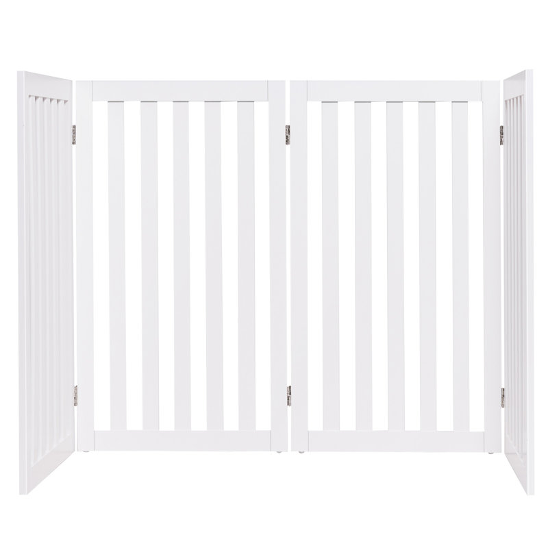 Cassiopeia Wood Free Standing Pet Gate, White