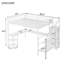 Grand lit mezzanine en métal avec garde-robe, lumière DEL et bureau en forme de L, idéal pour un espace compact et multifonctionnel