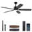 42 ''- Blade Modern Ceiling Fan with LED Lights and Remote Control, 6 Speeds Reversible DC Motor, 3 Color Lights, Timer, Double-sided Wood Blades-574784613-582943718