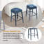 Tabouret de bar rembourré sans dossier en tissu - siège rembourré confortable avec pieds et repose-pieds robustes, siège peu encombrant pour îlot de cuisine, comptoir de salle à manger et pub, 2 ensembles-1863056330