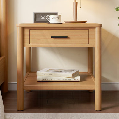 Table d'appoint en bois d'hévéa naturel