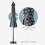 Parasol de patio 9 pi avec inclinaison automatique et mât en aluminium, 8 nervures en acier, pour cour, patio, bord de piscine-2004503514