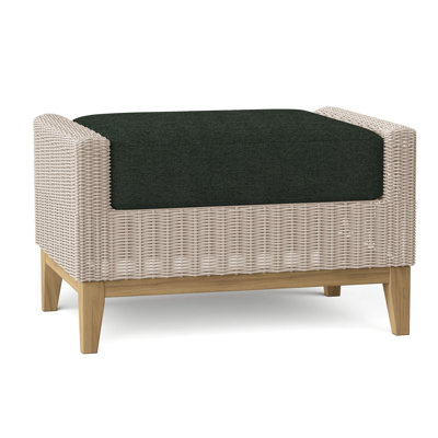 Frances Rectangle Outdoor Teak Ottoman Patio Ottoman