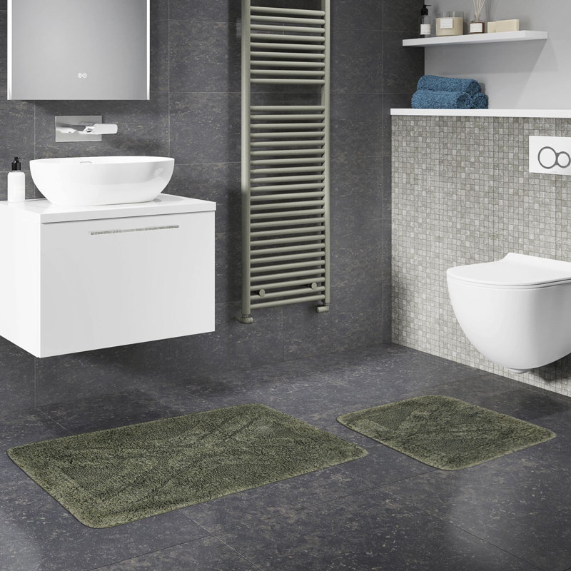 Ensemble de tapis de bain 2 pièces Winnols, Vert