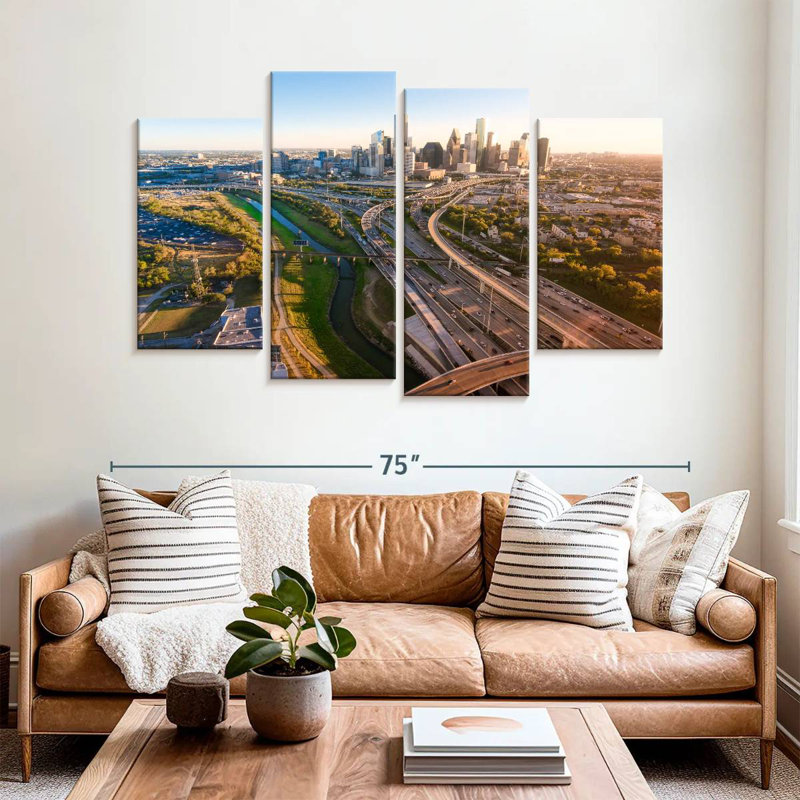 Horizon urbain de Sirci à Houston, H 42 po x l 68 po