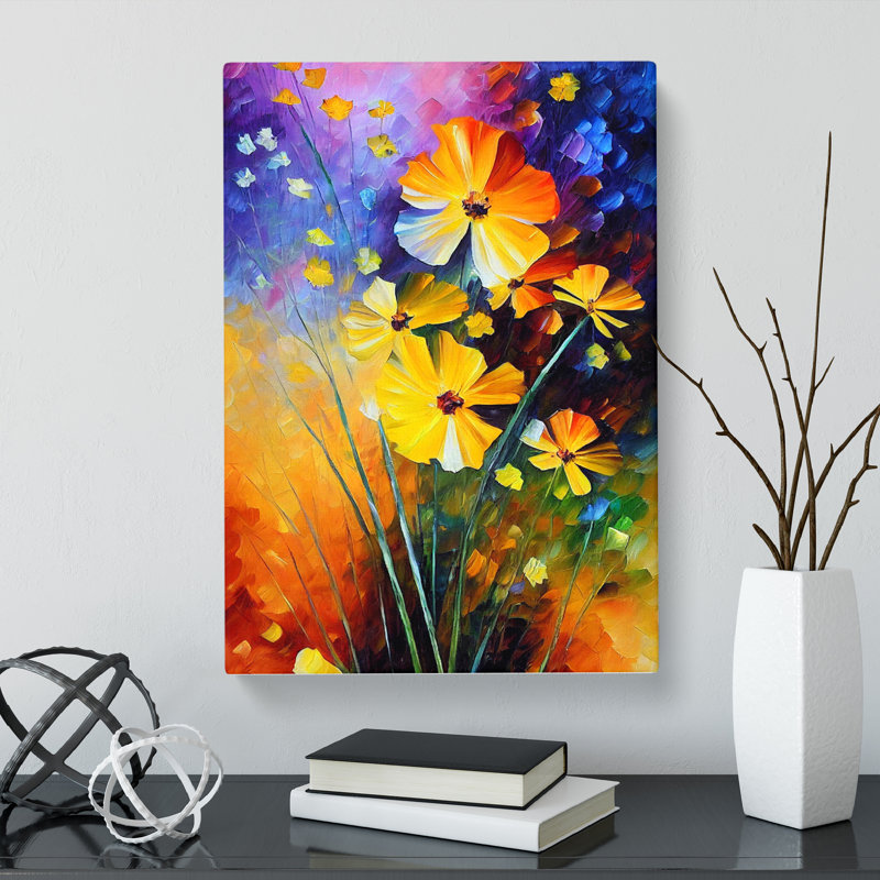 CAN-V0523-2881X Wildflowers Painted Vol.4 - Wrapped Canvas Print, 76cm H x 50cm W