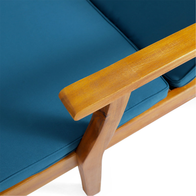 Patio Double Chaise Lounge, Blue