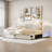 Extendable Upholstered Daybed With 2 Storage Drawers And Led Light-279370676