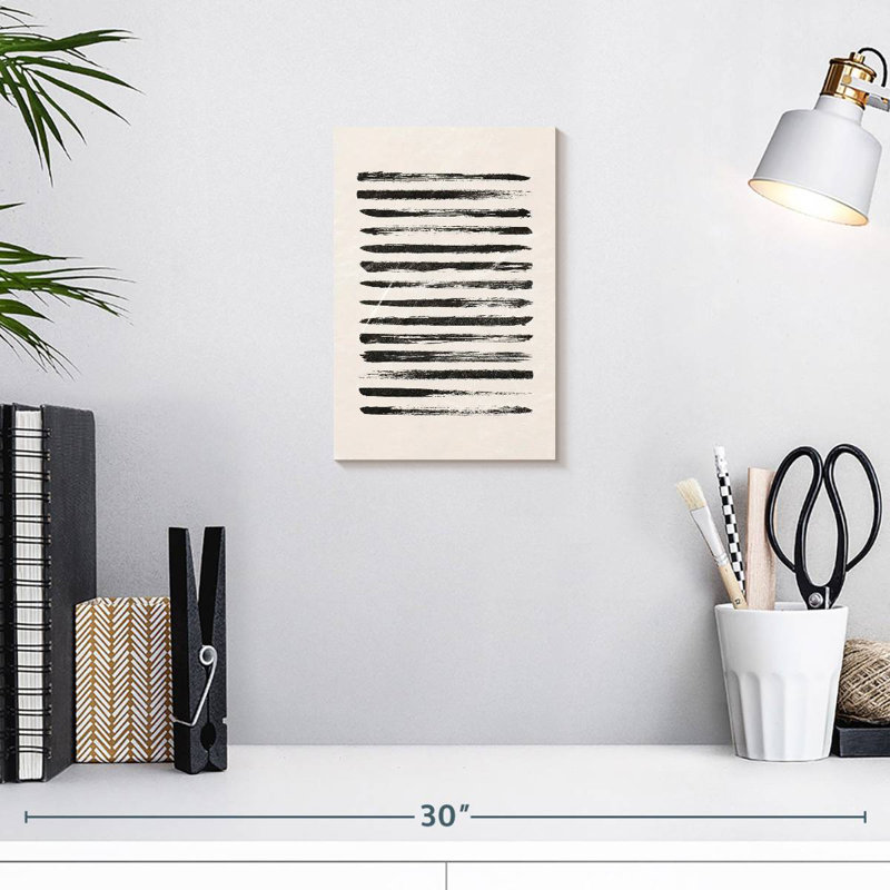 Lignes noires, H 12 po x l 8 po